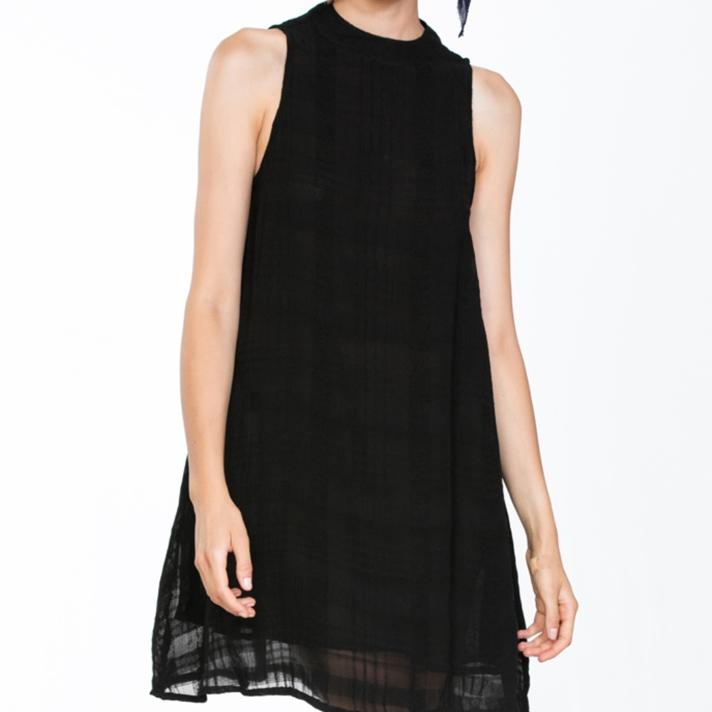 CASUAL SLEEVELESS OPEN BACK SLIT MINI DRESS